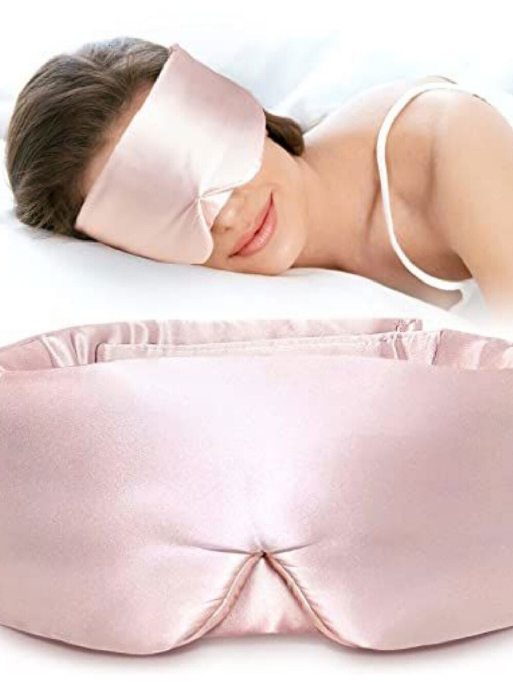 LitBear Silk Eye Sleep Mask Unisex 100% 22 Momme Pure Mulberry Silk BNIB PINK